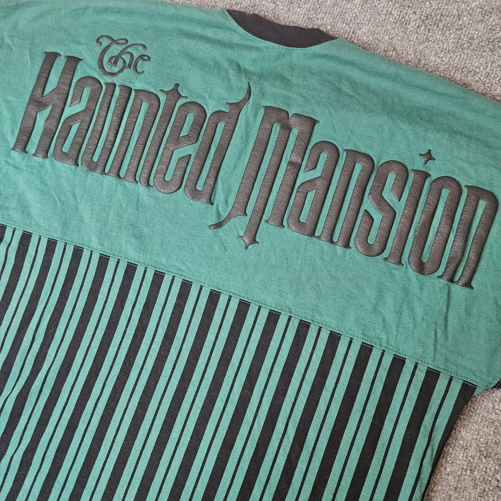 Disney Haunted Mansion Ghost Host Spirit Jersey Size Large Green Black